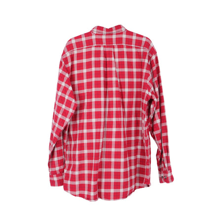 Filson Alaskan Flannel Shirt Red Cream Plaid Button Up Shirt Men's XL