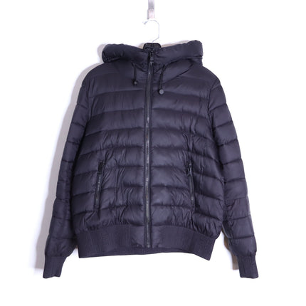 Soia & Kyo Tiphanie Hooded Bomber Jacket Black Puffer Long Sleeve Women's L