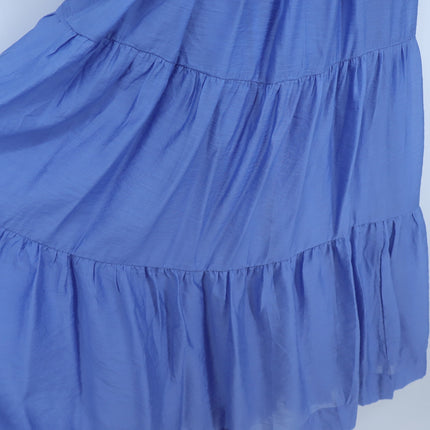 by Anthropologie The Somerset Maxi Dress Blue NWT Popover Long Sleeve Women's XS