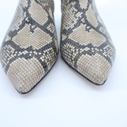 Dolce Vita Coltyn Snakeskin Ankle Boot Gray Heeled Pointed Toe Women's 9