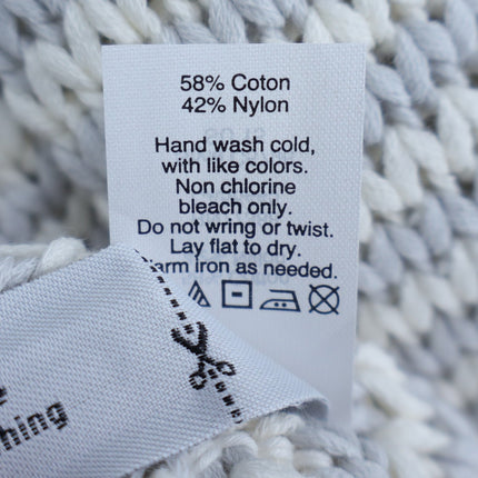 Madewell Curl Up Knit Cardigan Sweater Gray White NWT Open Front Women's XS