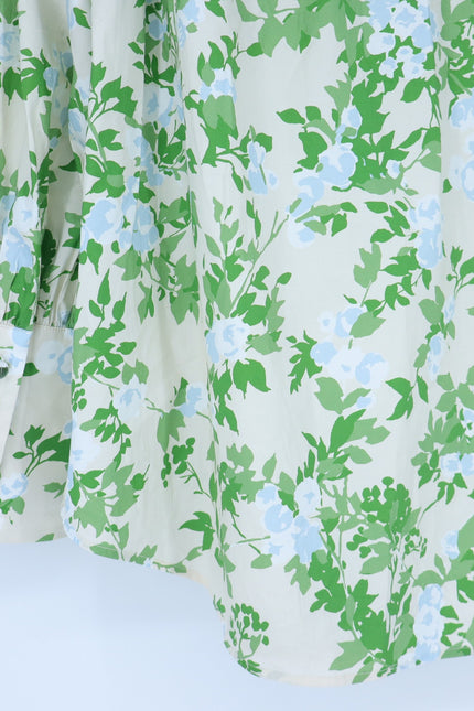 TUCKERNUCK Corrigan Popover Blouse English Ivy Green Long Sleeve Women's M