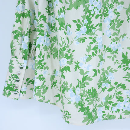 TUCKERNUCK Corrigan Popover Blouse English Ivy Green Long Sleeve Women's M