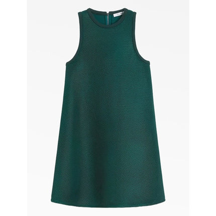 MaxMara Didone Netted Mini Dress NWT Green Sleeveless Mesh Flared Women's 10