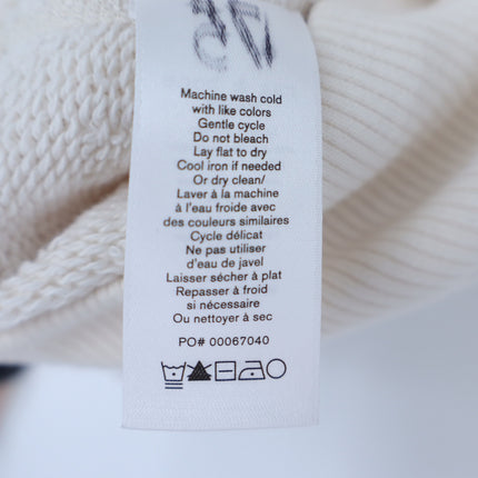 Rag & Bone Embroidered Sweatshirt Off White French Terry Boxy Pullover Women's S