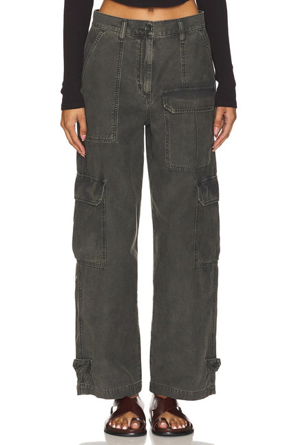 AGOLDE NWT Brynn Cargo Pant Marker Black Wide Leg Cotton Twill Women's 32