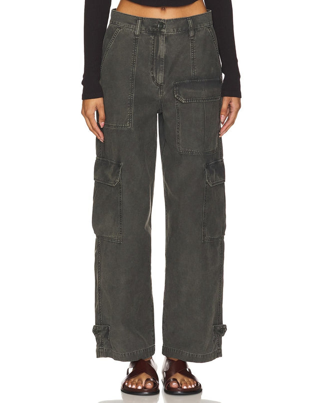 AGOLDE Brynn Cargo Pant NWT Marker Black Wide Leg Cotton Twill Women's 32