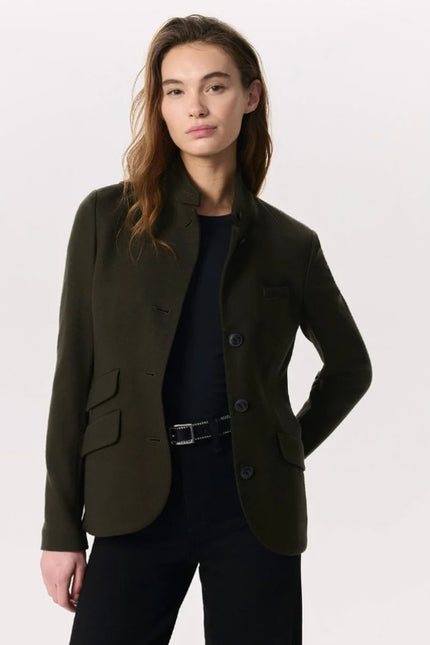 RAG & BONE Slade Wool Blazer Army Green Long Sleeve 4-Pocket Women's 8