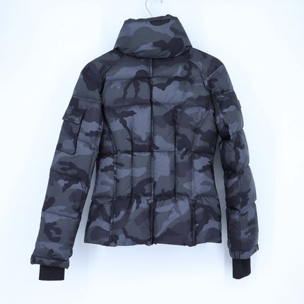 SAM. Black Camo Freestyle Puffer Jacket Down Filled Hip Length Women's S