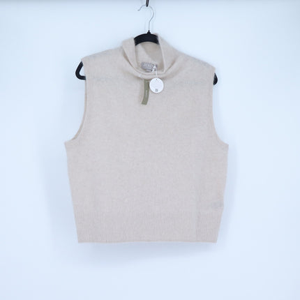 J. Crew 100% Cashmere Turtleneck Sweater Shell Heathered Linen NWT Women's L