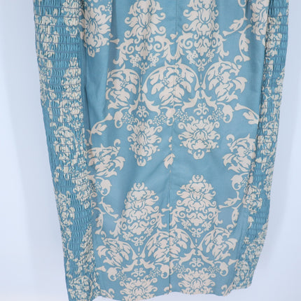 Beguile by Bryon Lars Motif Lace Sheath Dress Cream Blue NWT Belted Women's 0