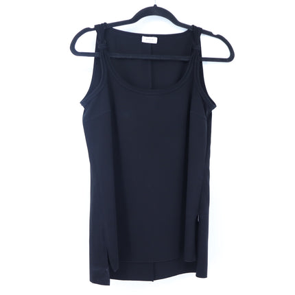 AKRIS Punto Knot Strap Sleeveless Blouse Black Scoop Neck Women's 4