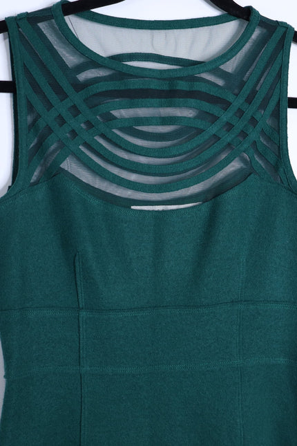 SUSANA MONACO NWT Wool Blend Sheath Mini Dress Malachite Green Women's 4