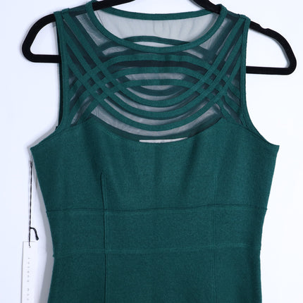 SUSANA MONACO NWT Wool Blend Sheath Mini Dress Malachite Green Women's 4