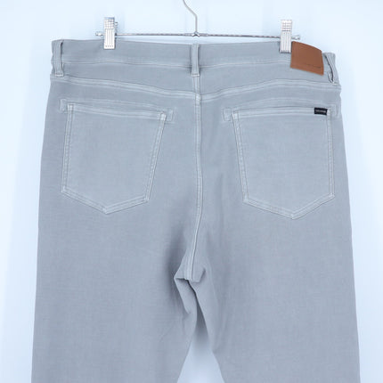 7Diamonds Generation 5-Pocket Pants Grey Slim Straight Cotton Men's 36X30