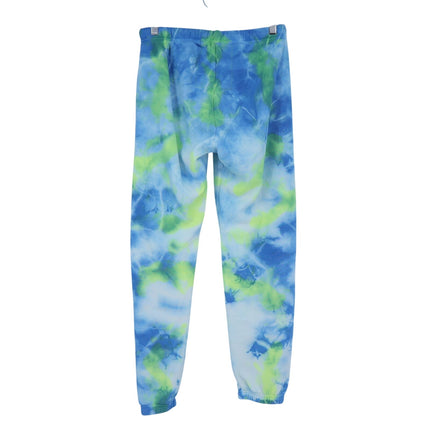 Aviator Nation Tie Dye Jogger Sweatpants Blue and Yellow Pull On Women's S