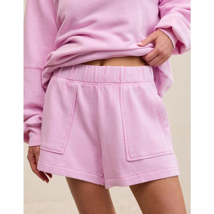 Aerie Go-To Fleece Short Pink Willow NWT Fleece Pull On Sweatshorts Women's XS