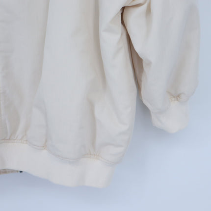 By Anthropologie Oversized Bomber Jacket Off White Zip Up Lightweight Women's XS
