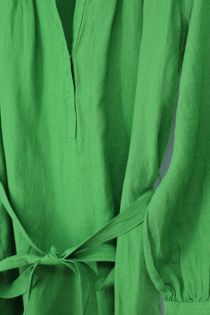 J. CREW Green Cabana Linen Mini Shift Dress NWT Summer Moss Belted Women's S