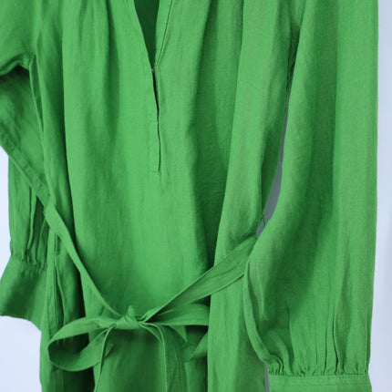 J. CREW Green Cabana Linen Mini Shift Dress NWT Summer Moss Belted Women's S