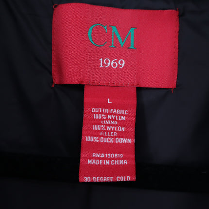 Ciao Milano Celia Goose Down Vest Black Hooded Puffer Sleeveless Women's L