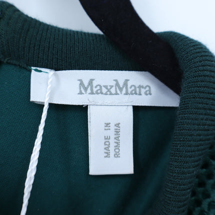 MaxMara Didone Netted Mini Dress NWT Green Sleeveless Mesh Flared Women's 10