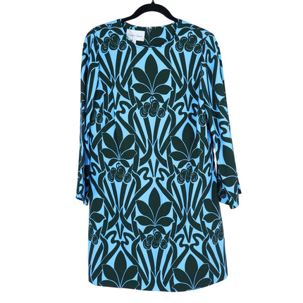 CARA CARA Gossamer Blue Saffron Dress Mini Shift Bell Sleeve Women's L