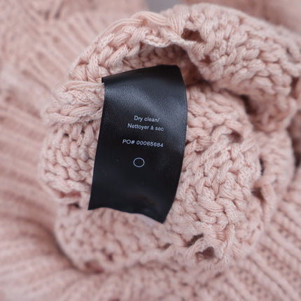 Rag & Bone Adrienne Crewneck Sweater Rose Dust Open Stitch Pullover Women's XS