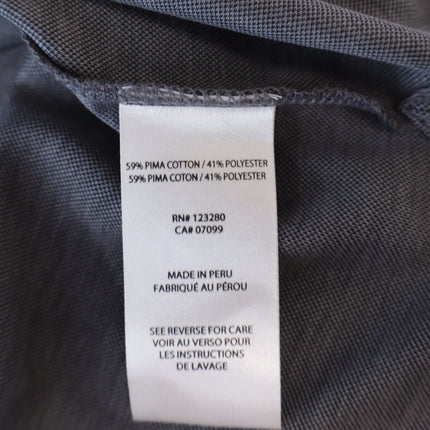 Travis Mathew Coto Performance Golf Polo Gray Chest Stripe Short Sleeve Men's S