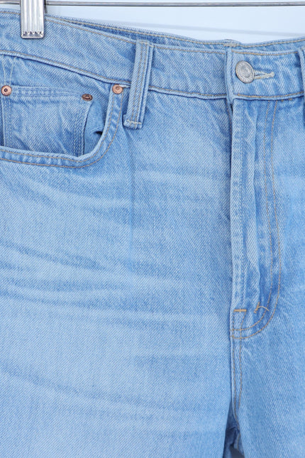 MOTHER The Rambler Jean I'm With The Band Blue Zip Ankle Fray Women's 25