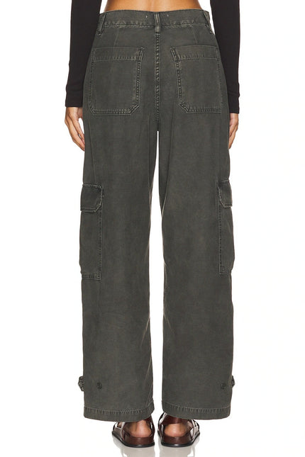 AGOLDE NWT Brynn Cargo Pant Marker Black Wide Leg Cotton Twill Women's 32