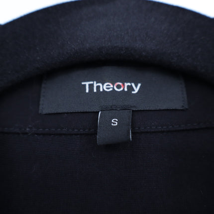 Theory Apex Tee Fitted Shirt NWT Black Button Up Collared Blouse Women's S