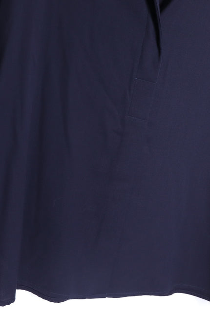 STUDIO NICHOLSON Volume Sleeve Shirt Navy Blue Popover Blouse Women's 3/US 10