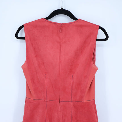 BCBGMAXAZRIA Gilli Mini Dress Pomegranate Microsuede Sleeveless Women's 2