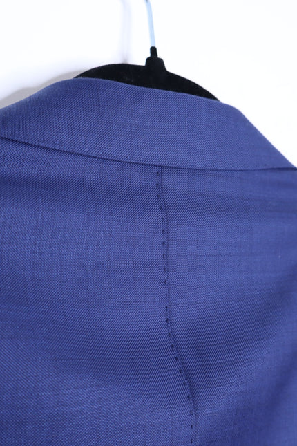 SUITSUPPLY Lazio Slim Sport Coat Mid Blue Wool Single Breasted Men's 50/US 40
