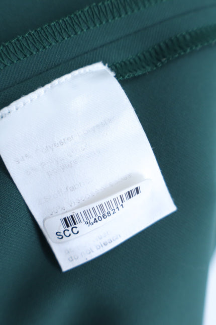 AKRIS PUNTO Green Tunic Dress MSRP$1570 Laser Cut Sleeveless Half Zip Women's 12