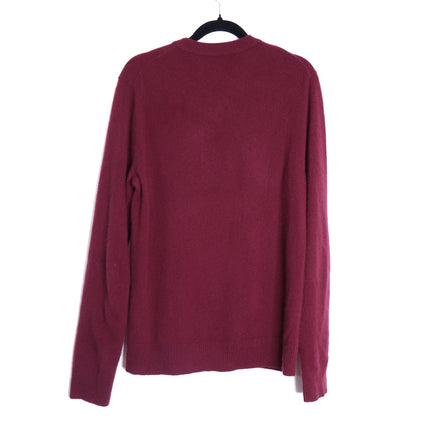 Banana Republic 100% Cashmere Crew Neck Sweater Maroon Long Sleeve Men's MT
