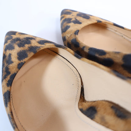 MARION PARKE Muse Leopard Pumps Brown Ankle Strap Pointed Toe Women's 35.5US/5.5