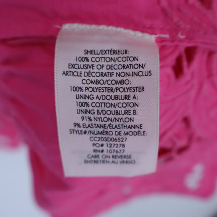 Alice + Olivia Clark Mini Dress French Rose Pink Embroidered Tiered Women's 12