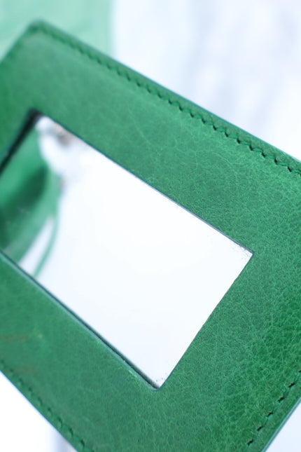 BALENCIAGA Giant 12 Hip Bag Green Leather Motocross 2Way Crossbody Purse
