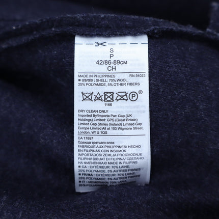 Banana Republic Mario Bellucci Wool Blend Top Coat Navy Blue Coat Men's S