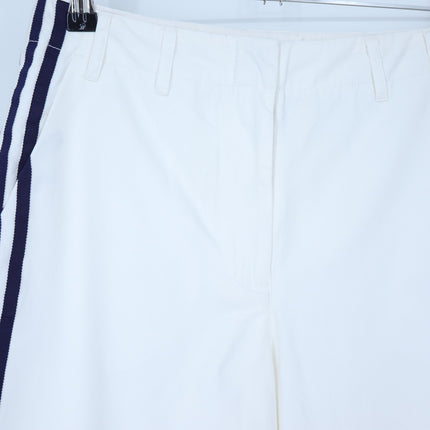Maeve Gaucho Pants White Side Stripe NWT Cropped Wide Leg High Rise Women's 4