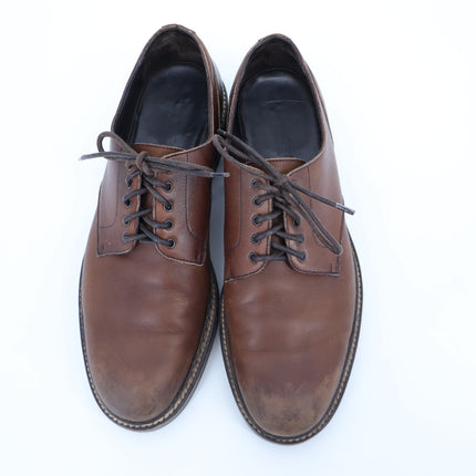 Ermenegildo Zegna Derby Shoes Lace Up Brown Leather Quiet Luxury Men's 9.5