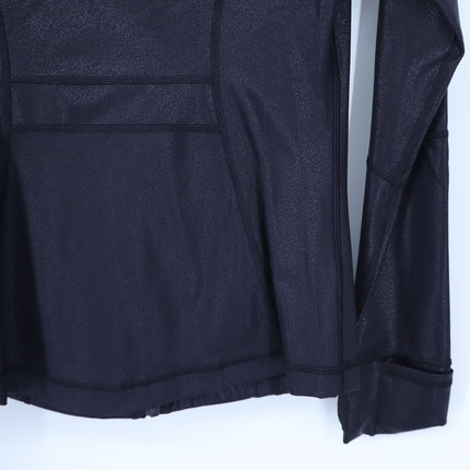 Lululemon Spark Define Jacket Black Luminosity Foil Print Full Zip Women's 8