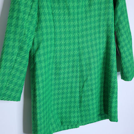 POMANDER PLACE Tweed Stacie Dress NWT Emerald Green Long Sleeve Women's M