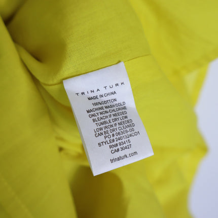 TRINA TURK Malina Mini Dress NWT Sunshine State Yellow Half Sleeve Women's M