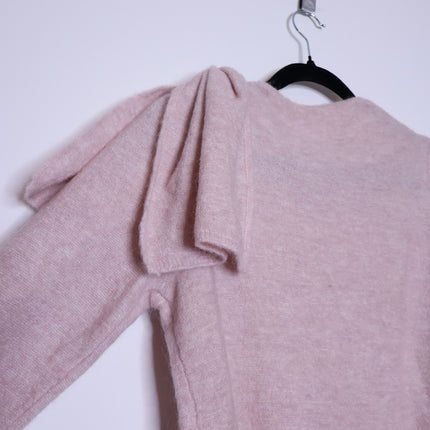 TED BAKER Larbow Statement Bow Sweater NWT Pink Wool Pullover Women's 0/US 2