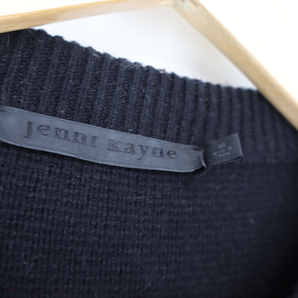 Jenni Kayne Cooper Cardigan Black Wool Cashmere Wide Long Sleeve Women's M