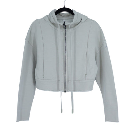 Alo Cruiser Hoodie Sweatshirt Cropped Full Zip Light Sage French Terry Women's S