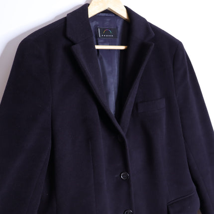 BOGNER Wool Blend Blazer Jacket Black Single Breasted Long Sleeve Women's 14